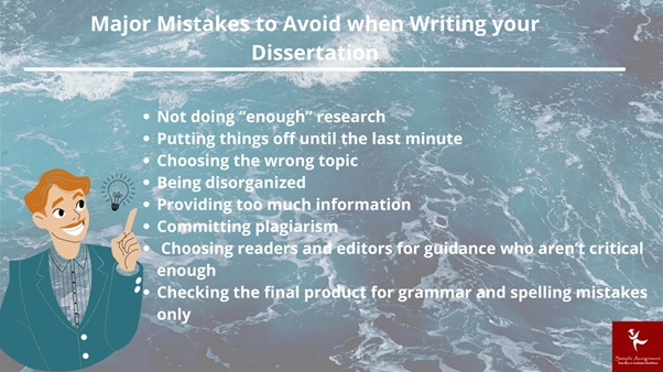 major mistakes to avoid when writing your dissertation