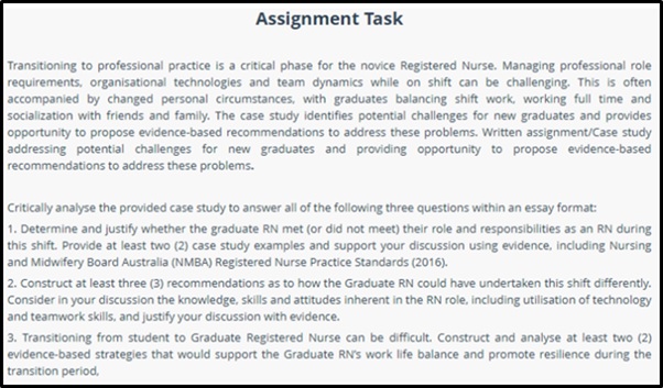 nrsg367 transition to professional nursing assignment sample task 1