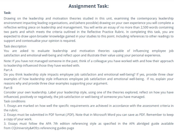 online century leadership assignment sample task