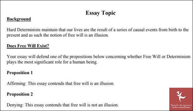 philosophy sample essay topic online