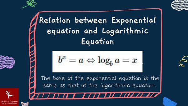 relations between exponential equation and logarithmic equation