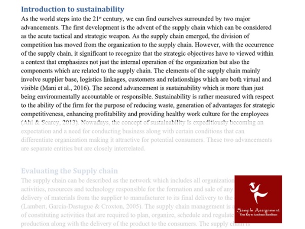 sample introduction to sustainability