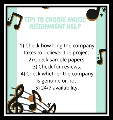 tips to choose music assignment help