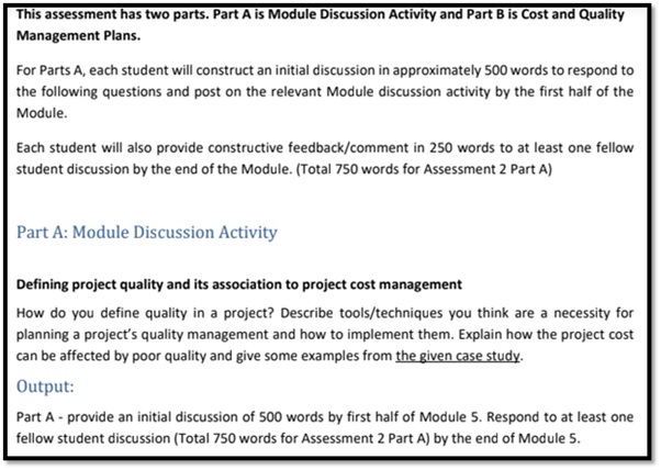 cost planning assignment sample