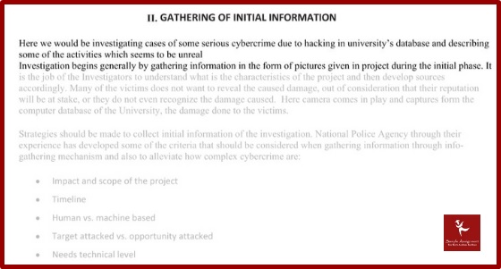 digital forensics assignment phases gathering initial information