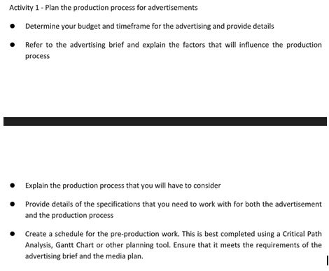 film and television project homework