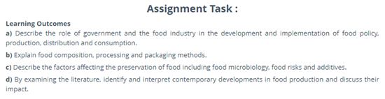 food microbiology assignment help task