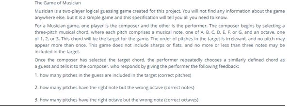 haskell homework help musician game