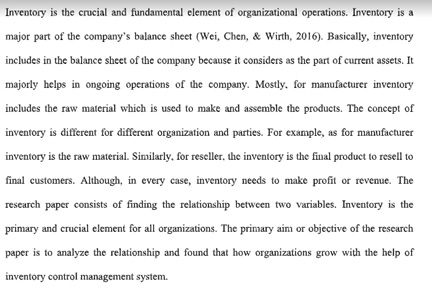 inventory management homework help samples