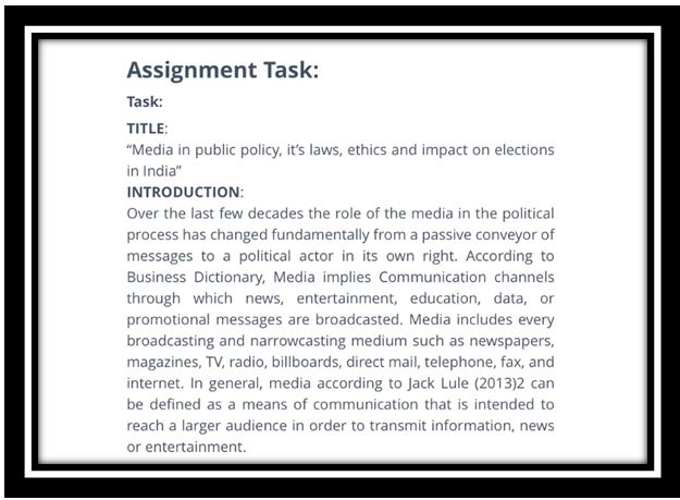 mass communication homework task