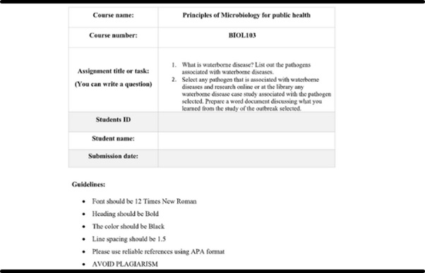 microbiology assignment sample