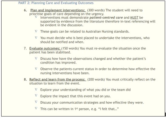 nursing cadet assignment help case study