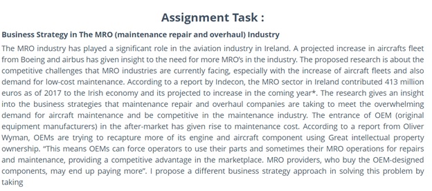 online diploma of aviation maintenance management mechanical sample task