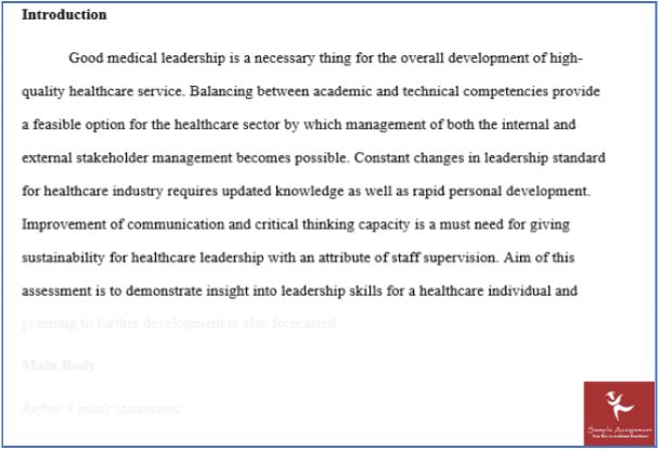 online leadership in healthcare assessment