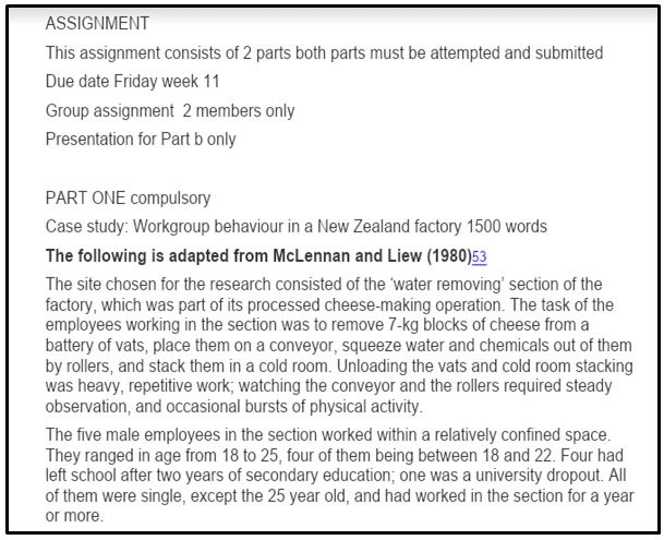 organisational behaviour assignment help sample assignment