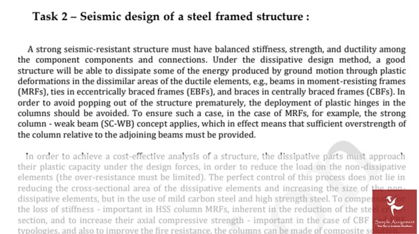 seismic design steel frame structure