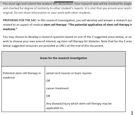 stem cell therapy assignments help sample