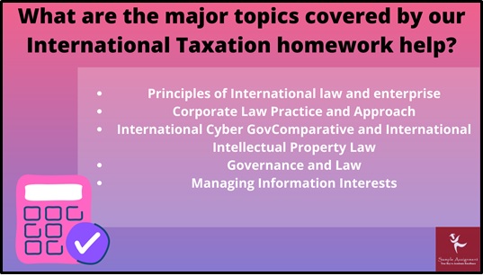 International Taxation Assignment Homework Help