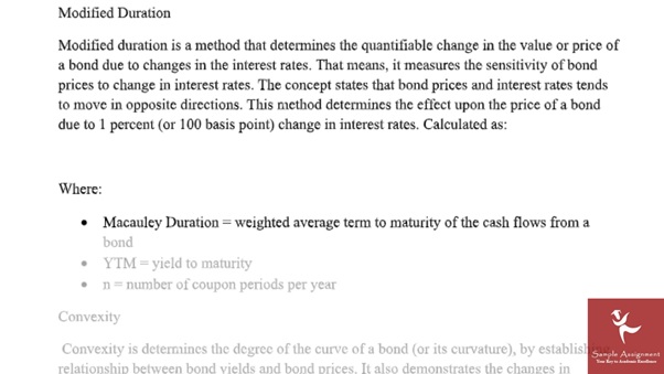 FIN4002 fixed income securities finance assignment sample solution