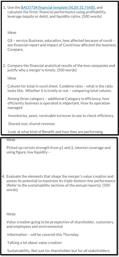 bao5734 financial analysis assessment answer sample assignments