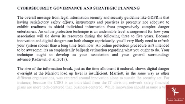 cybersecurity goverence and strategic planning sample