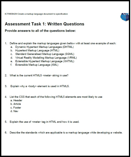 html assignment help code sample assignment