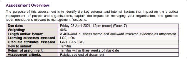 managing people and organizations assignment sample