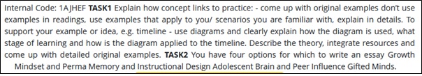 102207 the brain and learning assessment answers sample assignment