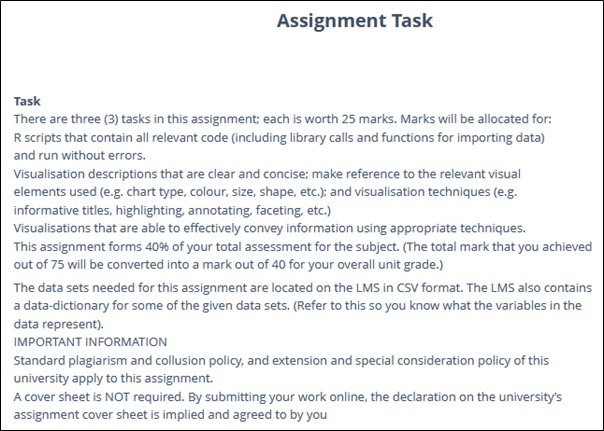 data analytics and visualisation assignment help sample assignment