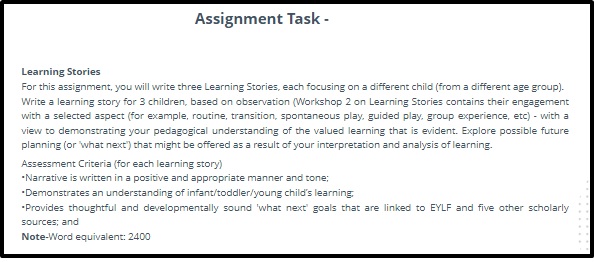 educ 5261 foundations of learning and development assessment answers sample assignment