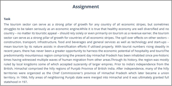 environmental issues in tourism assignment help sample assignment