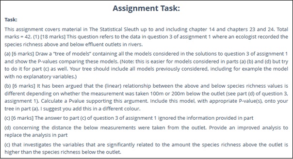 statistical design assignment help