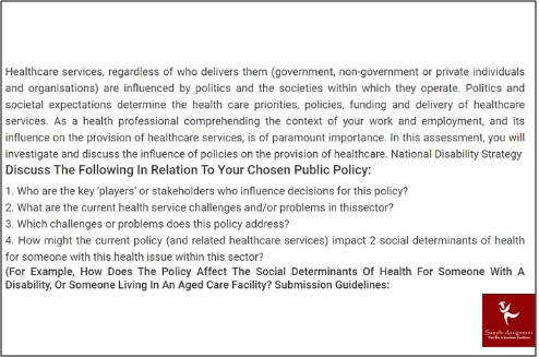 ahs205 the australian healthcare system within a global context assessment answer sample assignment