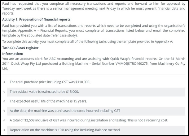 bsbfia401 prepare financial reports assessment answers assignment3