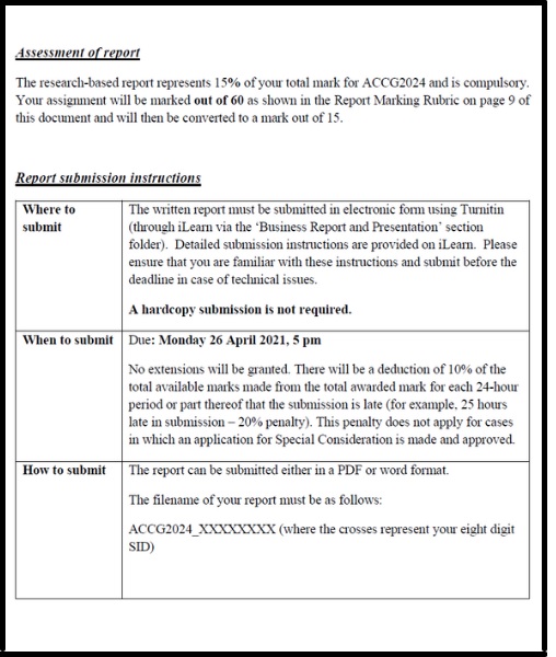 financial reporting and analysis assignment help sample assignment