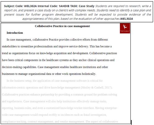 WEL302A case management and program development assessment answer sample assignment