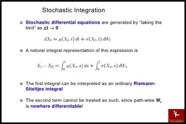 stochastic calculus assignment help