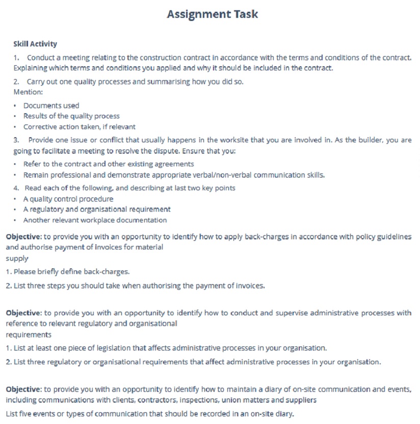 CPCCBC5005A assessment answers sample assignment