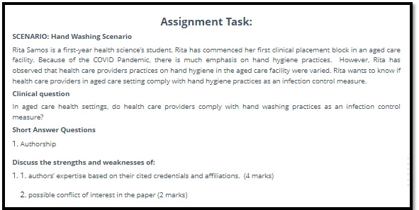 HLSC122 assessment answers sample assignment