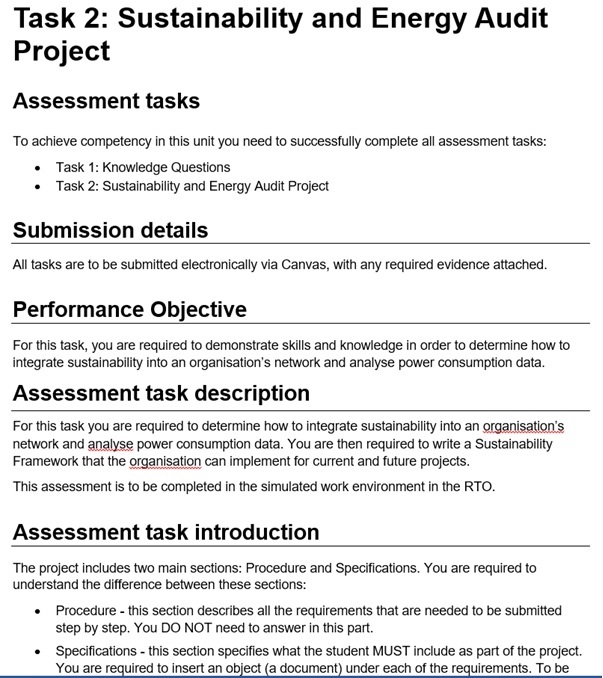 ICTSUS601 assessment answers sample assignment