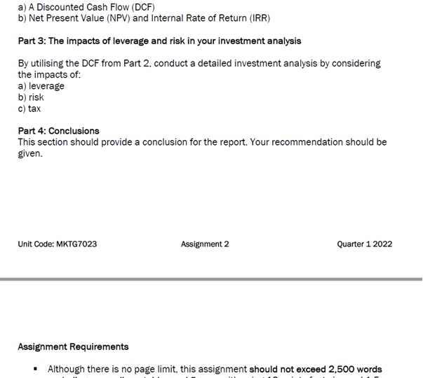 MKTG7023 assessment answers sample assignment 1