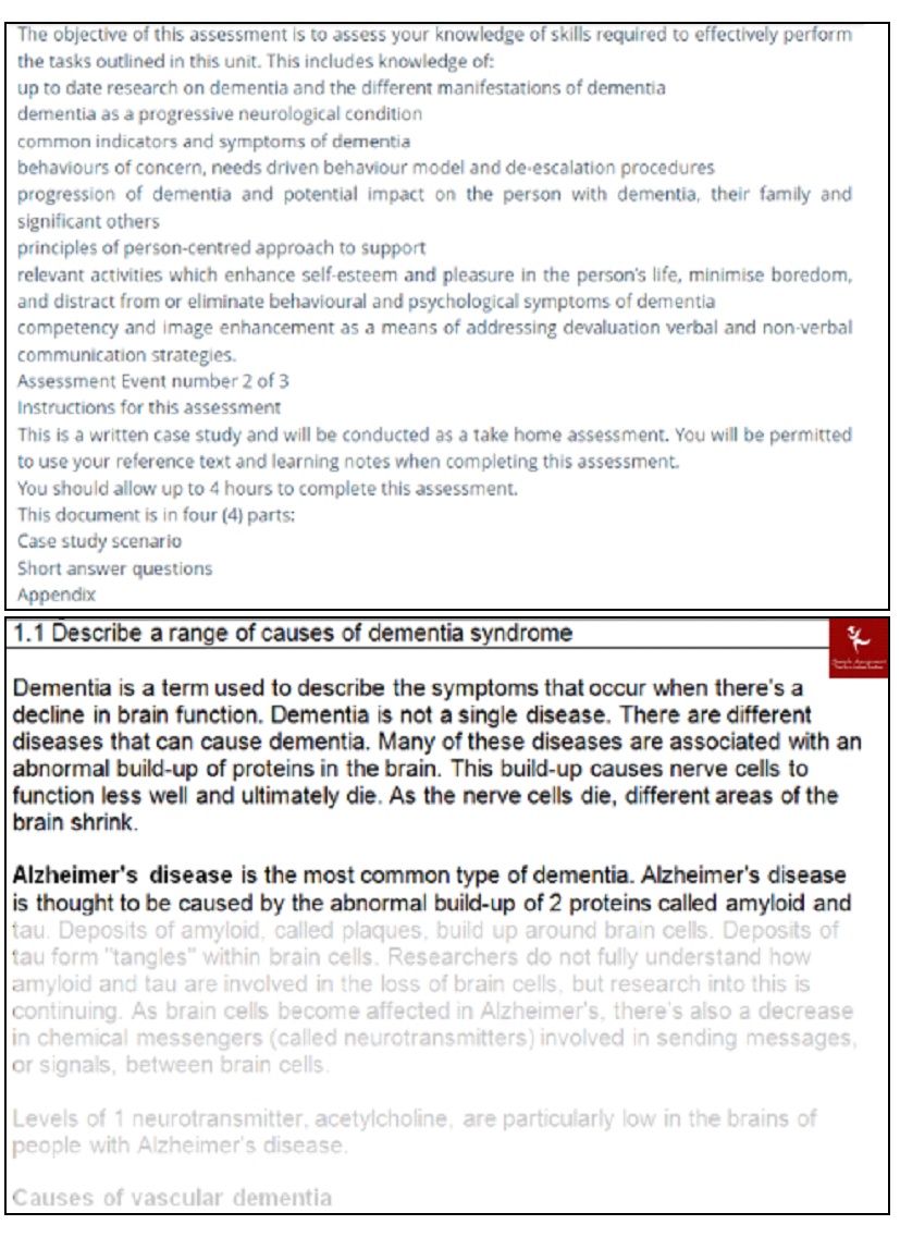 principles of dementia dissertation help sample assignment