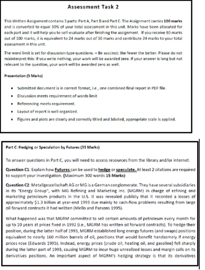 quantitative methods for derivatives assignment help sample assignment