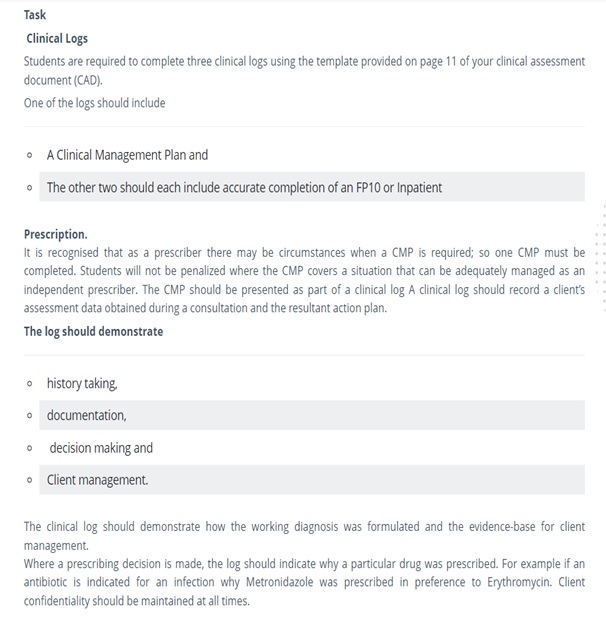 NURS6003 Clinical Management Assessment Answers