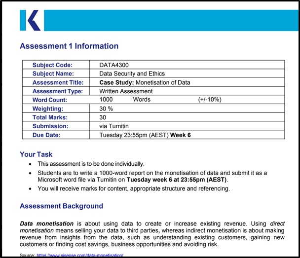 DATA4300 Assessment Answers 2