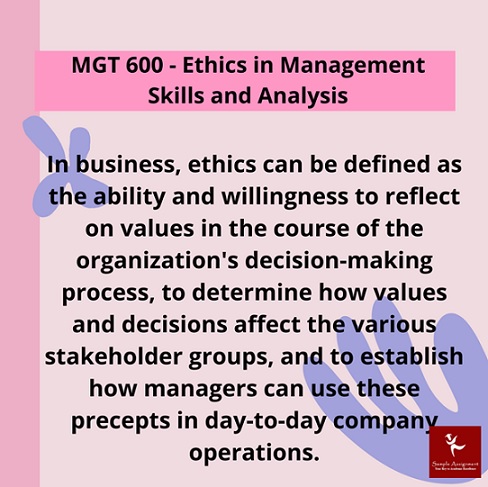 MGT600 Assessment Answers