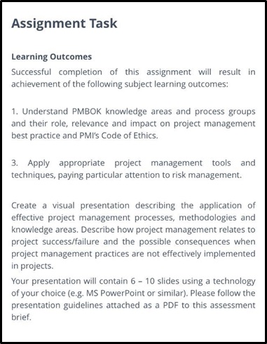 PROJ6000 assessment answers 2