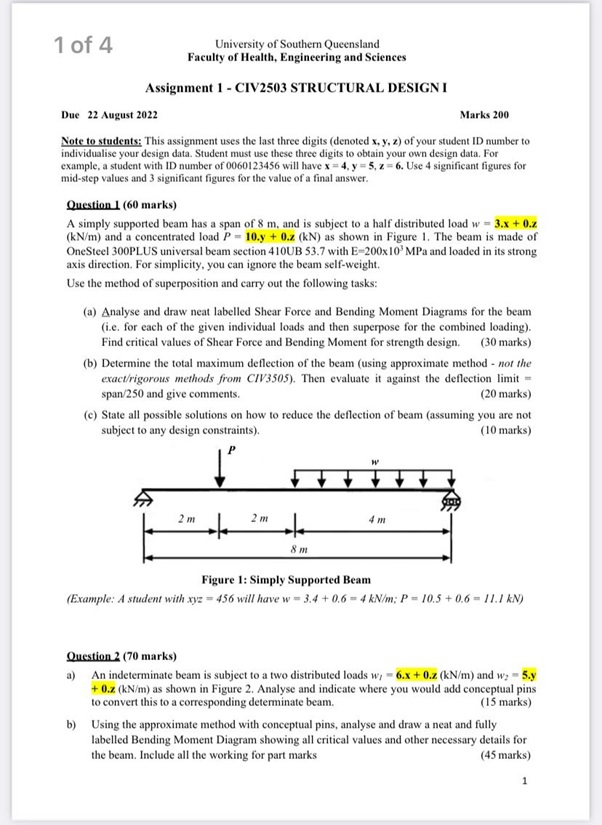 CIV2503 Assessment Answers 2