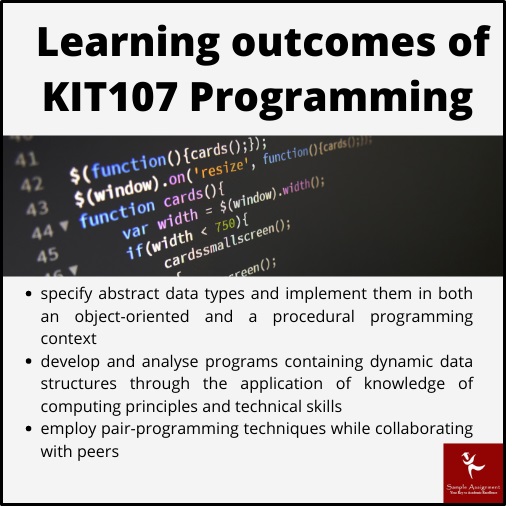 KIT107 assessment answers