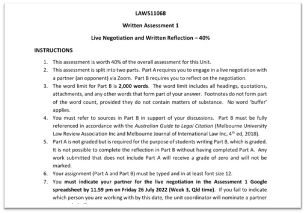 LAWS11068 assessment answers 2